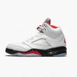 Air Jordan 5 Retro Fire Red Silver Tongue Mens True Whitefire Red Black Da1911 102 AJ5 Jordan Sneakers