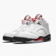 Air Jordan 5 Retro Fire Red Silver Tongue Mens True Whitefire Red Black Da1911 102 AJ5 Jordan Sneakers