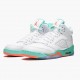 Air Jordan 5 Retro Light Aqua Women And Men Whitecrimson Pulse Light Aqua 440892 100 AJ13 Jordan Sneakers