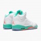 Air Jordan 5 Retro Light Aqua Women And Men Whitecrimson Pulse Light Aqua 440892 100 AJ13 Jordan Sneakers