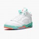 Air Jordan 5 Retro Light Aqua Women And Men Whitecrimson Pulse Light Aqua 440892 100 AJ13 Jordan Sneakers