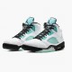 Air Jordan Retro 5 Island Green Women And Men Whiteblack White Island Green Cn2932 100 AJ5 Jordan Sneakers