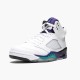 Air Jordan 5 Retro Grape Whitenew Emerald Grp Ice Blk Mens 136027 108 AJ5 Sneakers