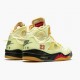 Off White X Air Jordan 5 Retro Sail Mens Sailfire Red Muslin Black Dh8565 100 AJ5 Jordan Sneakers