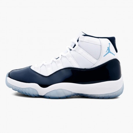 Air Jordan 11 Retro Unc Win Like 82 Mens 378037 123 Whiteuniversity Blue AJ11 Black Jordan Sneakers