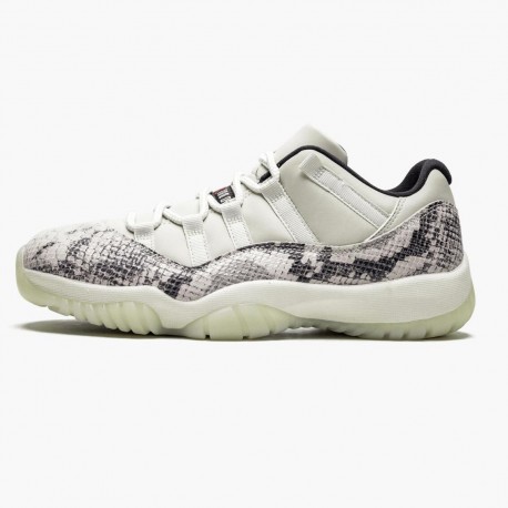 Air Jordan 11 Retro Low Snake Light Bone Women And Men Cd6846 002 Light Bonesmoke Greywhite Bl AJ11 Black Jordan Sneakers