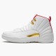 Air Jordan 12 Retro Fiba Women And Men AJ12 130690 107 Whiteuniversity Redmetallic Jordan Sneakers