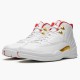 Air Jordan 12 Retro Fiba Women And Men AJ12 130690 107 Whiteuniversity Redmetallic Jordan Sneakers