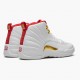 Air Jordan 12 Retro Fiba Women And Men AJ12 130690 107 Whiteuniversity Redmetallic Jordan Sneakers