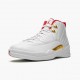 Air Jordan 12 Retro Fiba Women And Men AJ12 130690 107 Whiteuniversity Redmetallic Jordan Sneakers