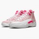 Air Jordan 12 Retro Gs Arctic Pink 510815 101 White Arctic Punch Hyper Pink Womens AJ12 Jordan Sneakers