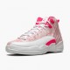 Air Jordan 12 Retro Gs Arctic Pink 510815 101 White Arctic Punch Hyper Pink Womens AJ12 Jordan Sneakers