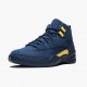 Air Jordan 12 Retro Michigan Mens AJ12 Bq3180 407 College Navyamarillo Jordan Sneakers