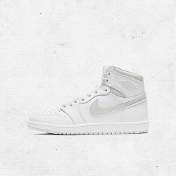 Best Jordans 1 High 85 White Grey AJ1 Women Men BQ4422-100