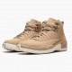 Air Jordan 12 Retro Vachetta Tan Womens AJ12 Ao6068 203 Bordeauxsail Metallic Silver Jordan Sneakers