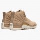 Air Jordan 12 Retro Vachetta Tan Womens AJ12 Ao6068 203 Bordeauxsail Metallic Silver Jordan Sneakers