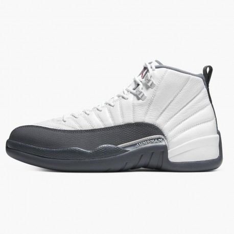 Air Jordan 12 Retro White Dark Grey Mens AJ12 130690 160 Whitedark Grey Gym Red Jordan Sneakers