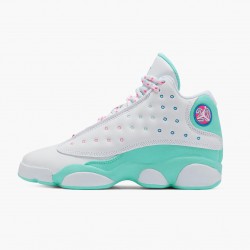 Air Jordan 13 Retro Aurora Green Womens Whitesoaraurora Green Digita 439358 100 AJ13 Jordan Sneakers