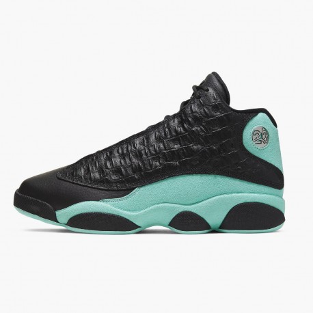 Air Jordan 13 Retro Island Green Mens Blackisland Greenmetallic Si 414571 030 AJ13 Jordan Sneakers