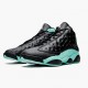 Air Jordan 13 Retro Island Green Mens Blackisland Greenmetallic Si 414571 030 AJ13 Jordan Sneakers