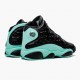 Air Jordan 13 Retro Island Green Mens Blackisland Greenmetallic Si 414571 030 AJ13 Jordan Sneakers