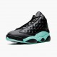 Air Jordan 13 Retro Island Green Mens Blackisland Greenmetallic Si 414571 030 AJ13 Jordan Sneakers