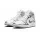 Nike Air Jordan 1 Mid SE (W) Metallic Silver FN5031-100 Shoes