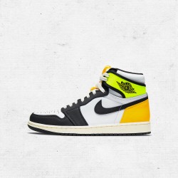 Best Jordans 1 High Volt Gold AJ1 Women Men Yellow Orange Sneakers 555088 118