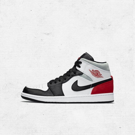 Best Jordans 1 Mid SE Union Black Toe Women Mens AJ1 Red Sneakers 852542 100