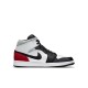 Best Jordans 1 Mid SE Union Black Toe Women Mens AJ1 Red Sneakers 852542 100