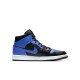 Best Jordans 1 Mid Hyper Royal Tumbled Leather Women Men AJ1 554724 077