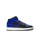 Best Jordans 1 Mid Hyper Royal Tumbled Leather Women Men AJ1 554724 077