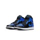 Best Jordans 1 Mid Hyper Royal Tumbled Leather Women Men AJ1 554724 077