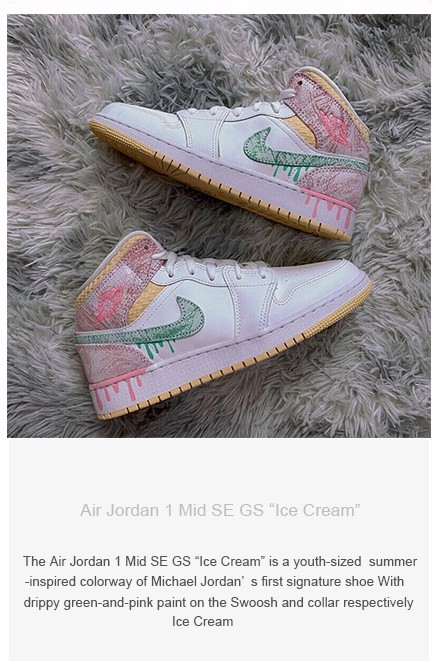 Air Jordan 1 Mid SE GS “Ice Cream”